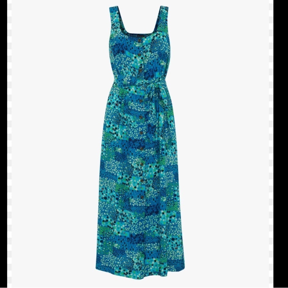 WHISTLES Spring Meadow Button Up floral Summer spring Dress